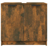NNEVL Bathroom Cabinet Smoked Oak 64.5x33.5x59 cm Engineered Wood