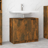 NNEVL Bathroom Cabinet Smoked Oak 64.5x33.5x59 cm Engineered Wood