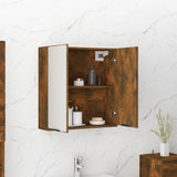 NNEVL Bathroom Mirror Cabinet Smoked Oak 64x20x67 cm