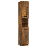 NNEVL Bathroom Cabinet Smoked Oak 32x34x188.5 cm Engineered Wood