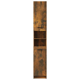 NNEVL Bathroom Cabinet Smoked Oak 32x34x188.5 cm Engineered Wood