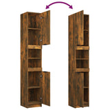 NNEVL Bathroom Cabinet Smoked Oak 32x34x188.5 cm Engineered Wood