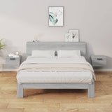 NNEVL Wall-mounted Bedside Cabinets 2 pcs Grey Sonoma 34x30x20 cm