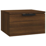 NNEVL Wall-mounted Bedside Cabinets 2 pcs Brown Oak 34x30x20 cm