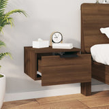 NNEVL Wall-mounted Bedside Cabinets 2 pcs Brown Oak 34x30x20 cm