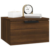 NNEVL Wall-mounted Bedside Cabinets 2 pcs Brown Oak 34x30x20 cm
