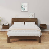 NNEVL Wall-mounted Bedside Cabinets 2 pcs Brown Oak 34x30x20 cm