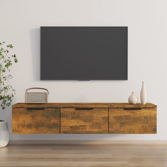 NNEVL Wall Cabinet Smoked Oak 102x30x20 cm Engineered Wood