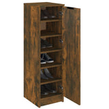 NNEVL Shoe Cabinet Smoked Oak 30x35x100 cm Engineered Wood