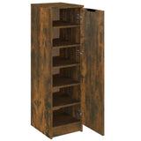 NNEVL Shoe Cabinet Smoked Oak 30x35x100 cm Engineered Wood