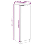 NNEVL Shoe Cabinet Smoked Oak 30x35x100 cm Engineered Wood