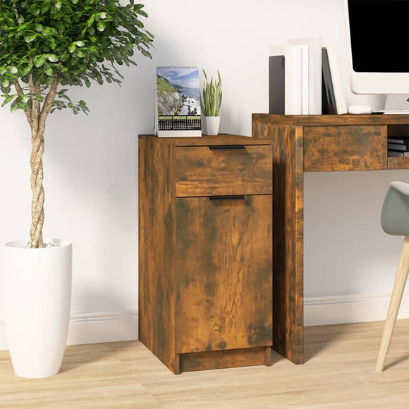 NNEVL Desk Cabinet Smoked Oak 33.5x50x75 cm Engineered Wood