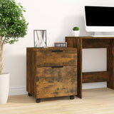 NNEVL Mobile File Cabinet with Wheels Smoked Oak 45x38x54 cm Engineered Wood