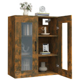 NNEVL Hanging Wall Cabinet Smoked Oak 69.5x34x90 cm