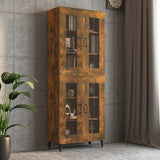 NNEVL Hanging Wall Cabinet Smoked Oak 69.5x34x90 cm