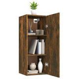 NNEVL Hanging Wall Cabinet Smoked Oak 34.5x34x90 cm Engineered Wood
