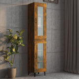 NNEVL Hanging Wall Cabinet Smoked Oak 34.5x34x90 cm