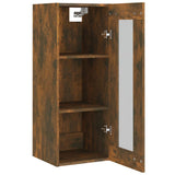 NNEVL Hanging Wall Cabinet Smoked Oak 34.5x34x90 cm