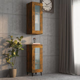 NNEVL Hanging Wall Cabinet Smoked Oak 34.5x34x90 cm