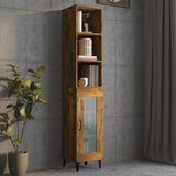NNEVL Wall Cabinet Smoked Oak 34.5x32.5x90 cm Engineered Wood