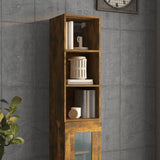NNEVL Wall Cabinet Smoked Oak 34.5x32.5x90 cm Engineered Wood