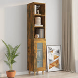 NNEVL Wall Cabinet Smoked Oak 34.5x32.5x90 cm Engineered Wood