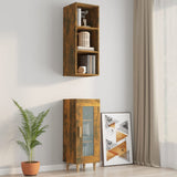 NNEVL Wall Cabinet Smoked Oak 34.5x32.5x90 cm Engineered Wood