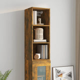NNEVL Wall Cabinet Smoked Oak 34.5x32.5x90 cm Engineered Wood