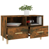 NNEVL TV Cabinet Smoked Oak 80x36x50 cm Engineered Wood