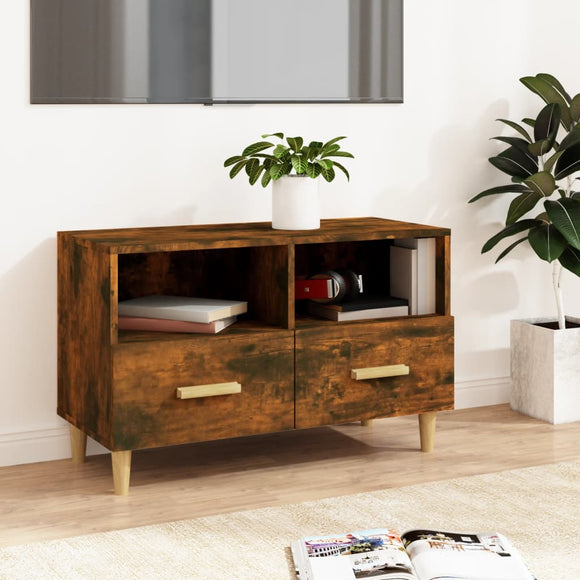 NNEVL TV Cabinet Smoked Oak 80x36x50 cm Engineered Wood
