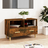 NNEVL TV Cabinet Smoked Oak 80x36x50 cm Engineered Wood