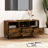 NNEVL TV Cabinet Smoked Oak 102x35x50 cm Engineered Wood