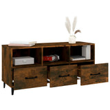 NNEVL TV Cabinet Smoked Oak 102x35x50 cm Engineered Wood