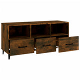 NNEVL TV Cabinet Smoked Oak 102x35x50 cm Engineered Wood