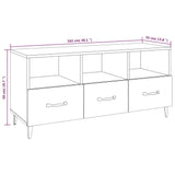 NNEVL TV Cabinet Smoked Oak 102x35x50 cm Engineered Wood
