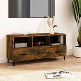 NNEVL TV Cabinet Smoked Oak 102x35x50 cm Engineered Wood