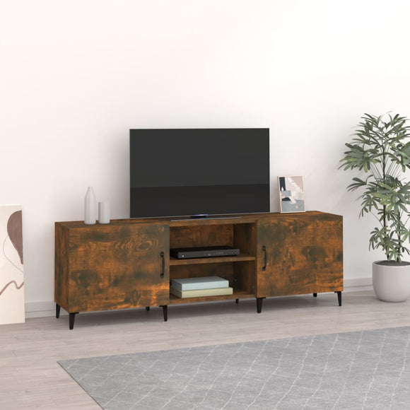 NNEVL TV Cabinet Smoked Oak 150x30x50 cm Engineered Wood
