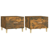 NNEVL Coffee Tables 2 pcs Smoked Oak 50x50x40 cm Engineered Wood