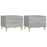 NNEVL Coffee Tables 2 pcs Grey Sonoma 50x50x40 cm Engineered Wood