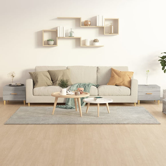 NNEVL Coffee Tables 2 pcs Grey Sonoma 50x50x40 cm Engineered Wood