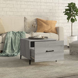 NNEVL Coffee Tables with Metal Legs 2 pcs Grey Sonoma 50x50x40 cm