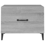 NNEVL Coffee Tables with Metal Legs 2 pcs Grey Sonoma 50x50x40 cm