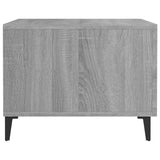 NNEVL Coffee Tables with Metal Legs 2 pcs Grey Sonoma 50x50x40 cm