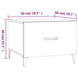 NNEVL Coffee Tables with Metal Legs 2 pcs Grey Sonoma 50x50x40 cm