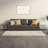 NNEVL Coffee Tables with Metal Legs 2 pcs Grey Sonoma 50x50x40 cm