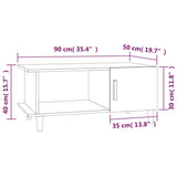 NNEVL Coffee Table Smoked Oak 90x50x40 cm Engineered Wood
