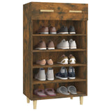 NNEVL Shoe Cabinet Smoked Oak 60x35x105 cm Engineered Wood