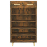 NNEVL Shoe Cabinet Smoked Oak 60x35x105 cm Engineered Wood