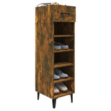 NNEVL Shoe Cabinet Smoked Oak 30x35x105 cm Engineered Wood