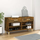 NNEVL Shoe Cabinet Smoked Oak 102x35x55 cm Engineered Wood